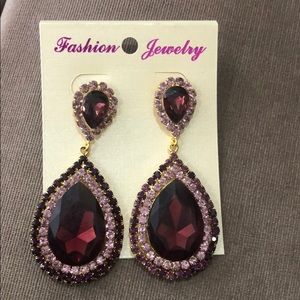 Purple Fashion Earrings